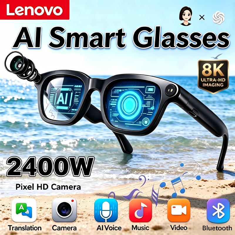 Smart Glasses Lens - เลอโนโว แว่นตาอัจฉริยะ AI 8K HD พร้อมฟังก์ชันแปลภาษา