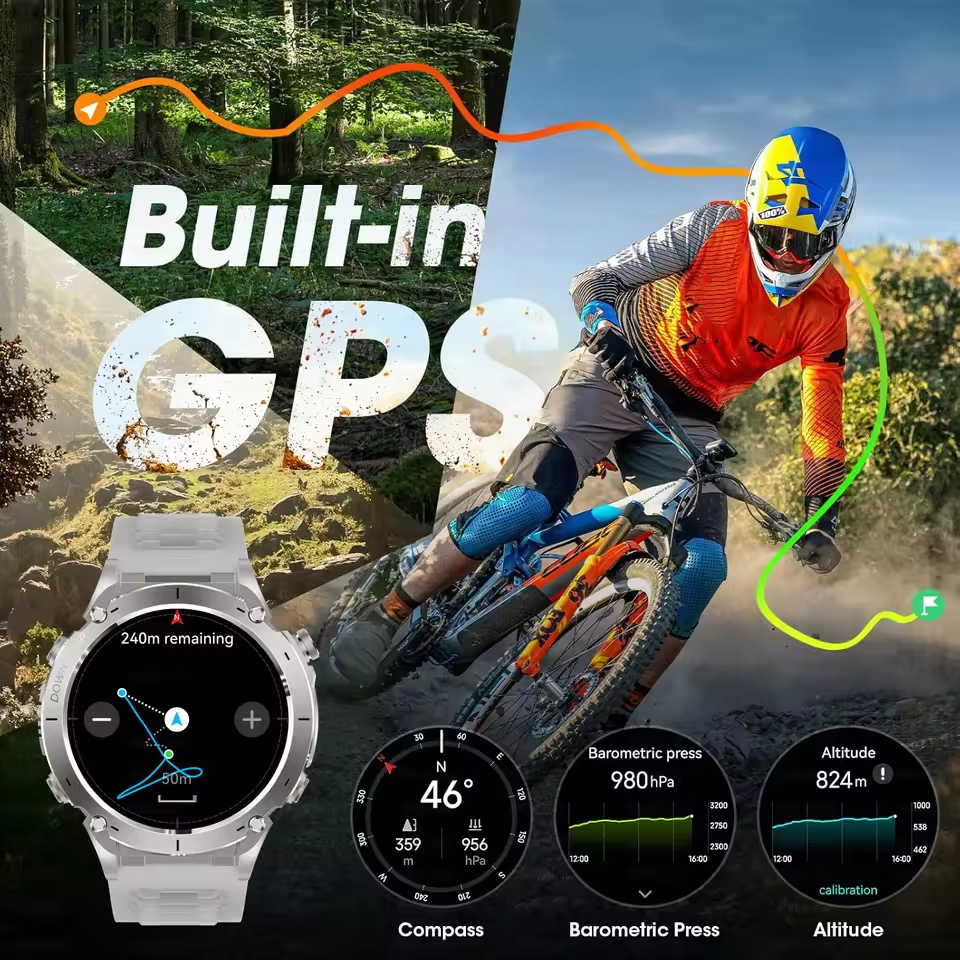 นาฬิกาสมาร์ทวอทช์ GPS สำหรับกี - Fall Detection Watch บทวิจารณ์และราคา